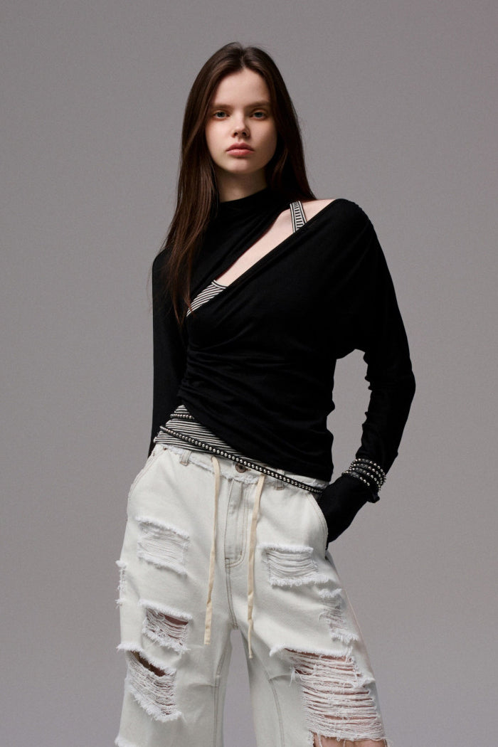 Mila Asymmetry Cutout Top