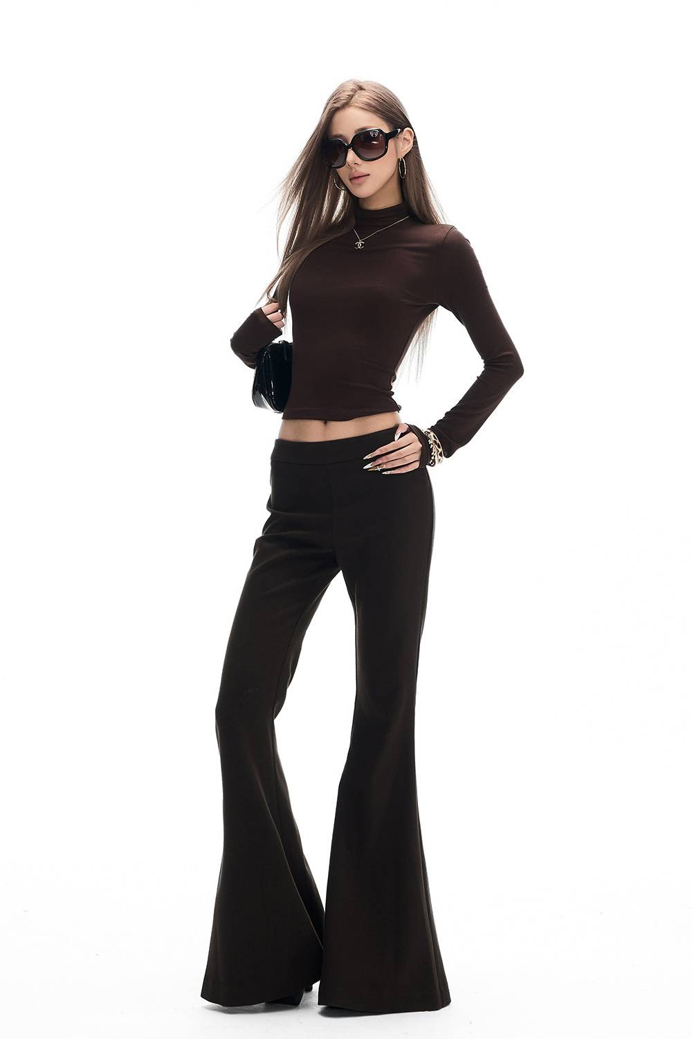 Fitted Mock Neck Top