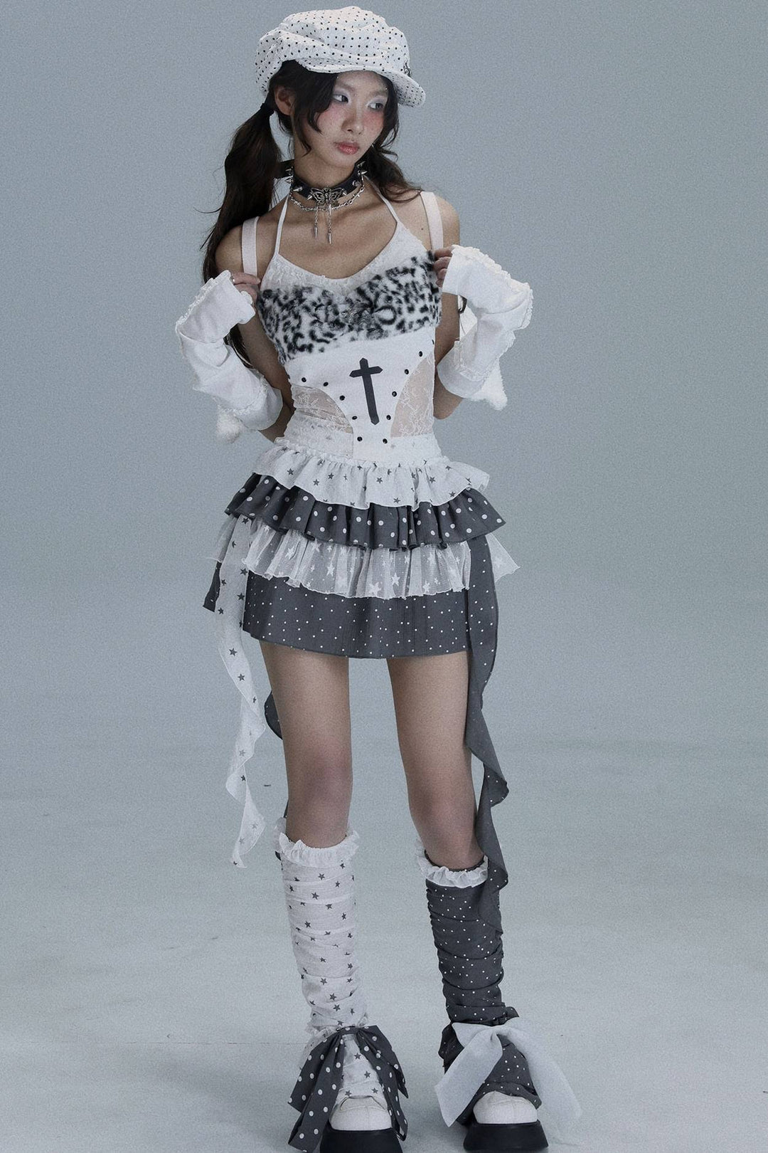 Ruffle Layered Mini Skirt
