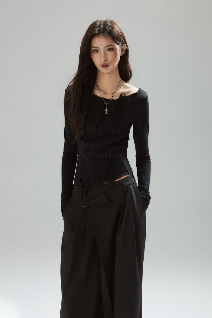 Seline Wave Seam Top