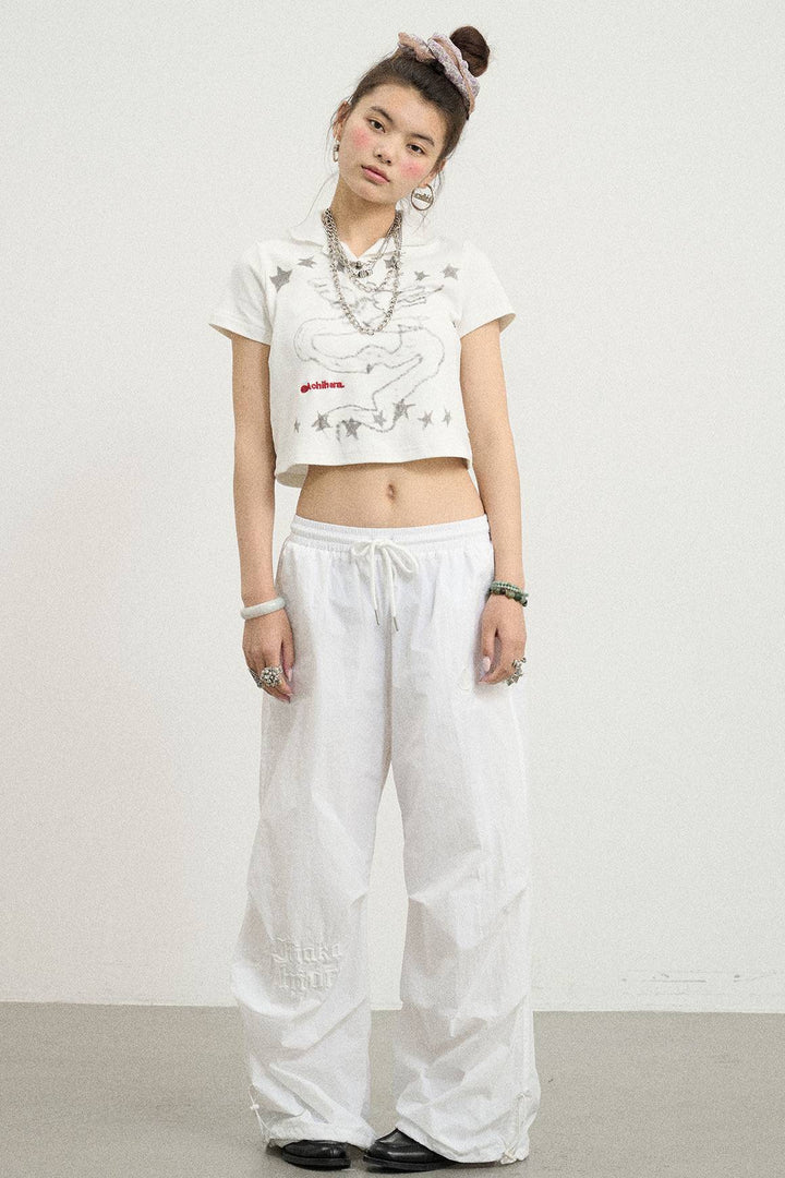 Cropped Angel Polo Shirt