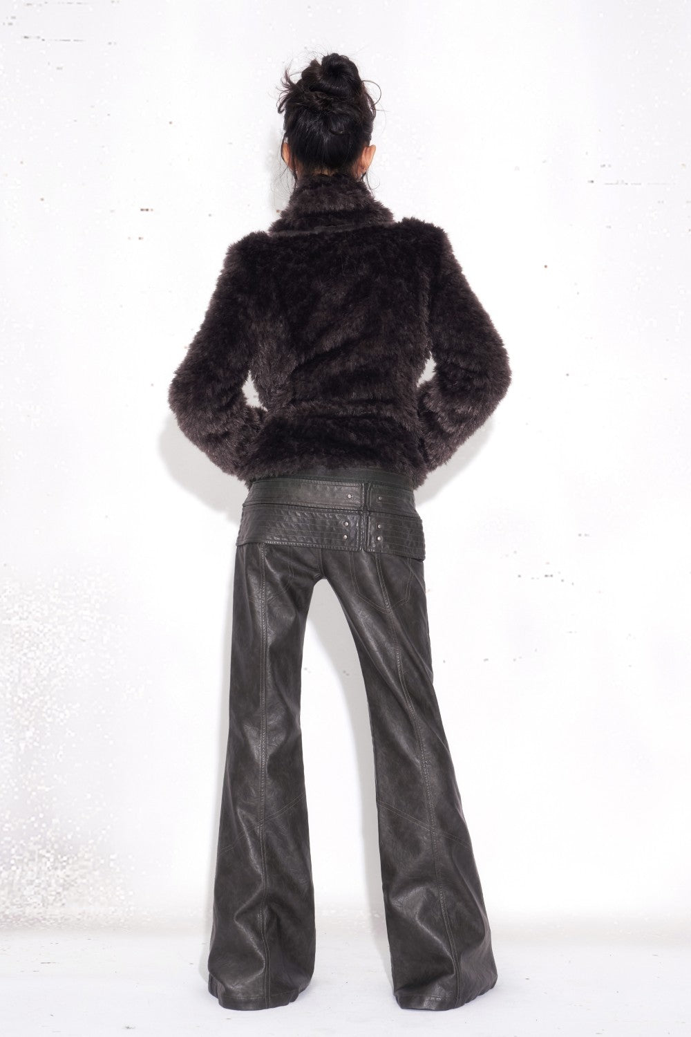 Nyx Dual-Waist Leather Pants