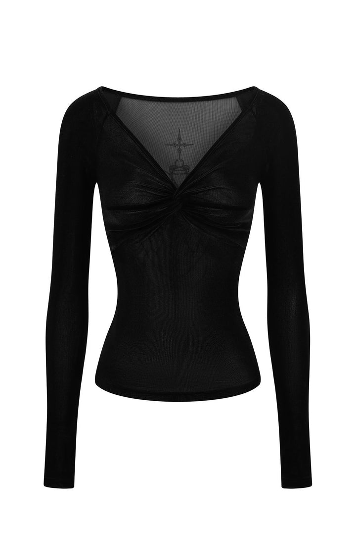 Gia Velvet Mesh Top