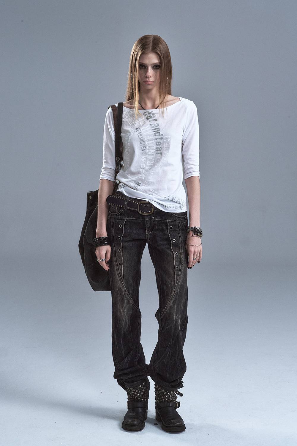 Washed Letter Print Top