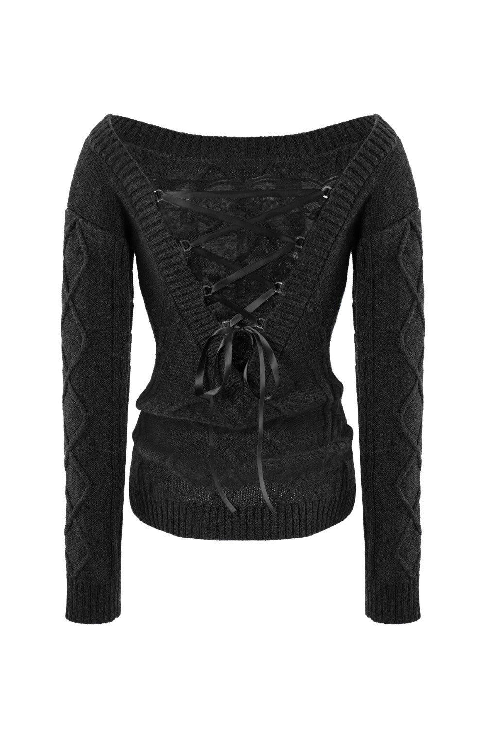 Blair Lace-Up Knit Sweater