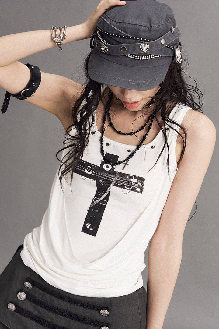Rivet Detail Cadet Cap