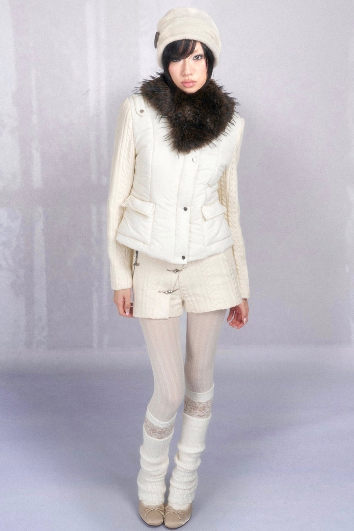 Lola Ivory Knit Shorts