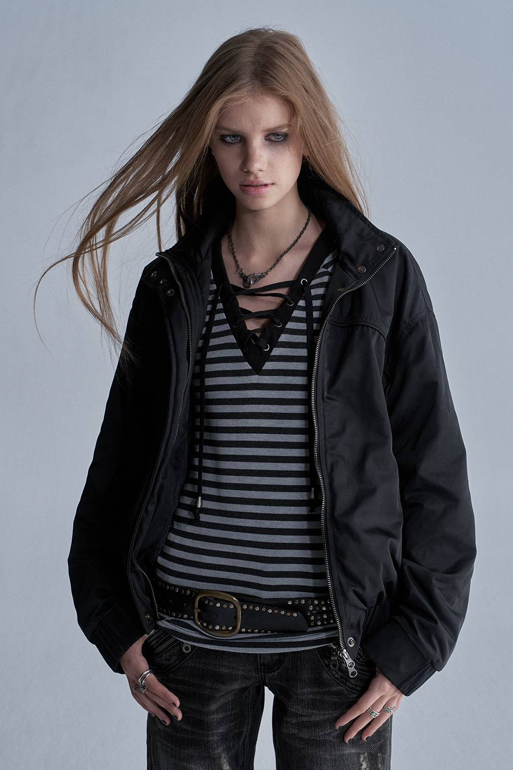 Cropped Panelled Fleece Jacket