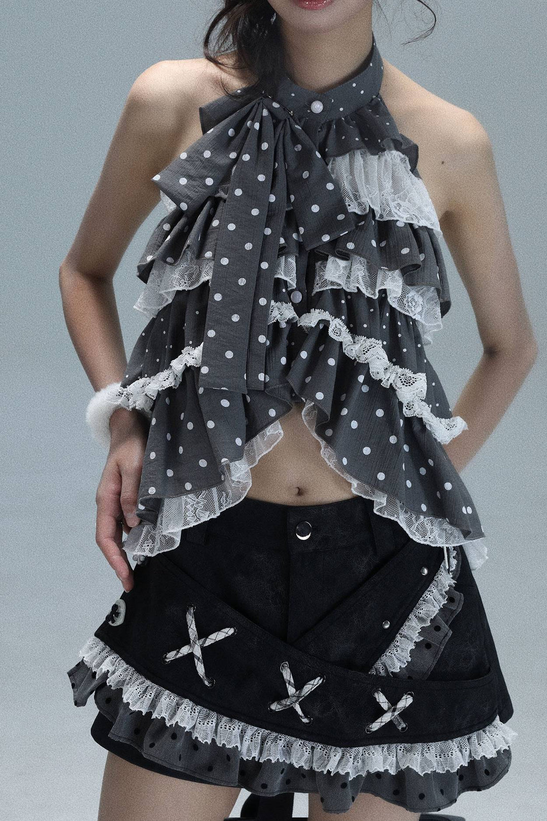 Midnight Ribbon Mini Skirt