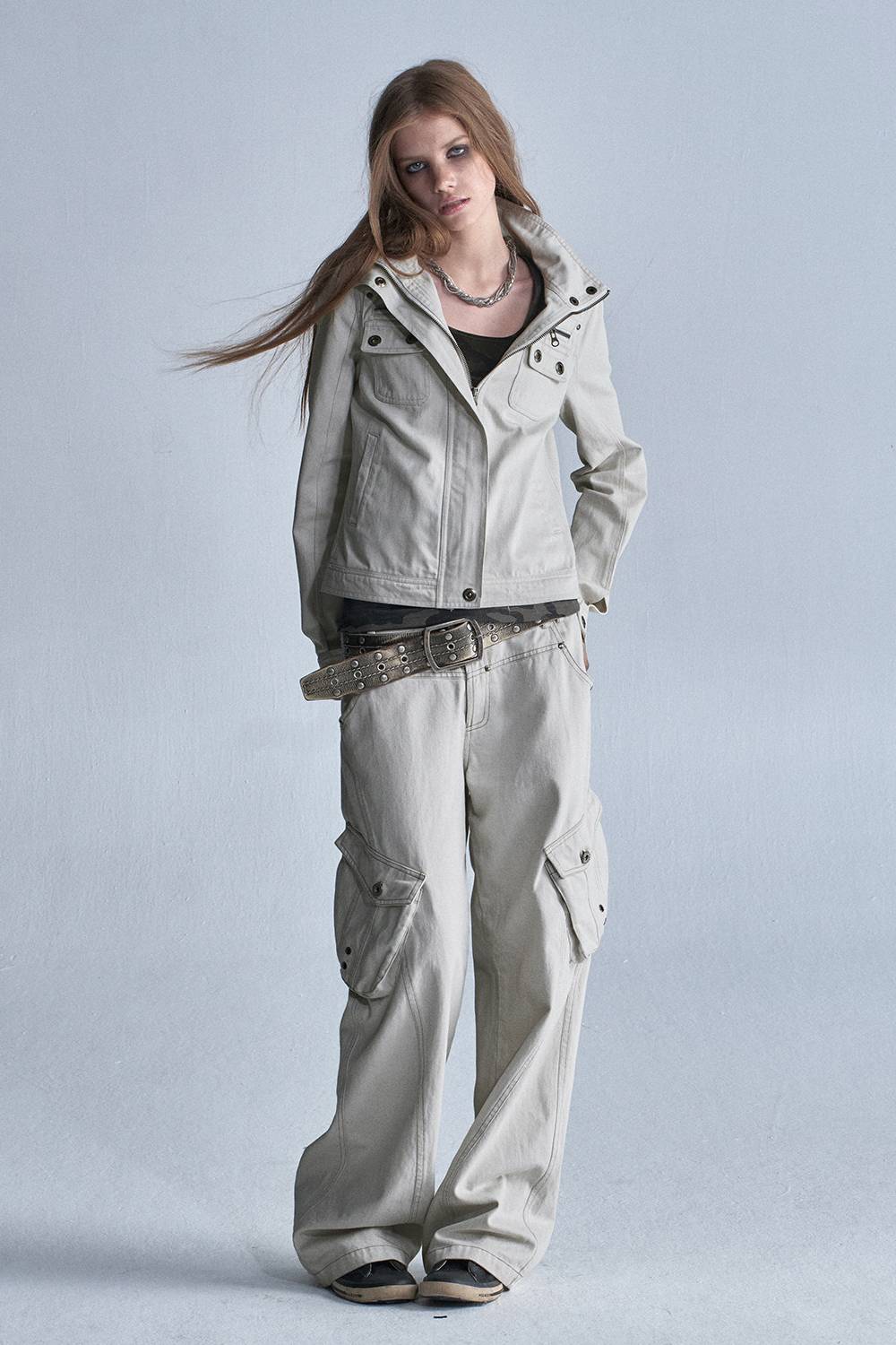 Fitted Utility Zip Jacket