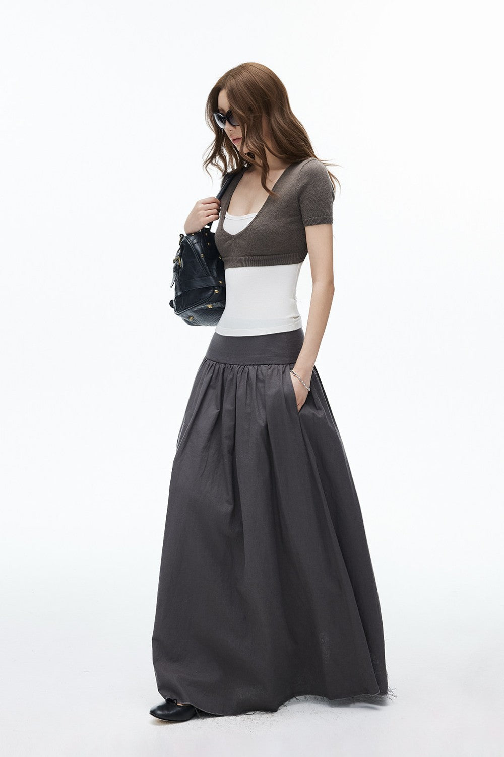 Linen Flow Maxi Skirt