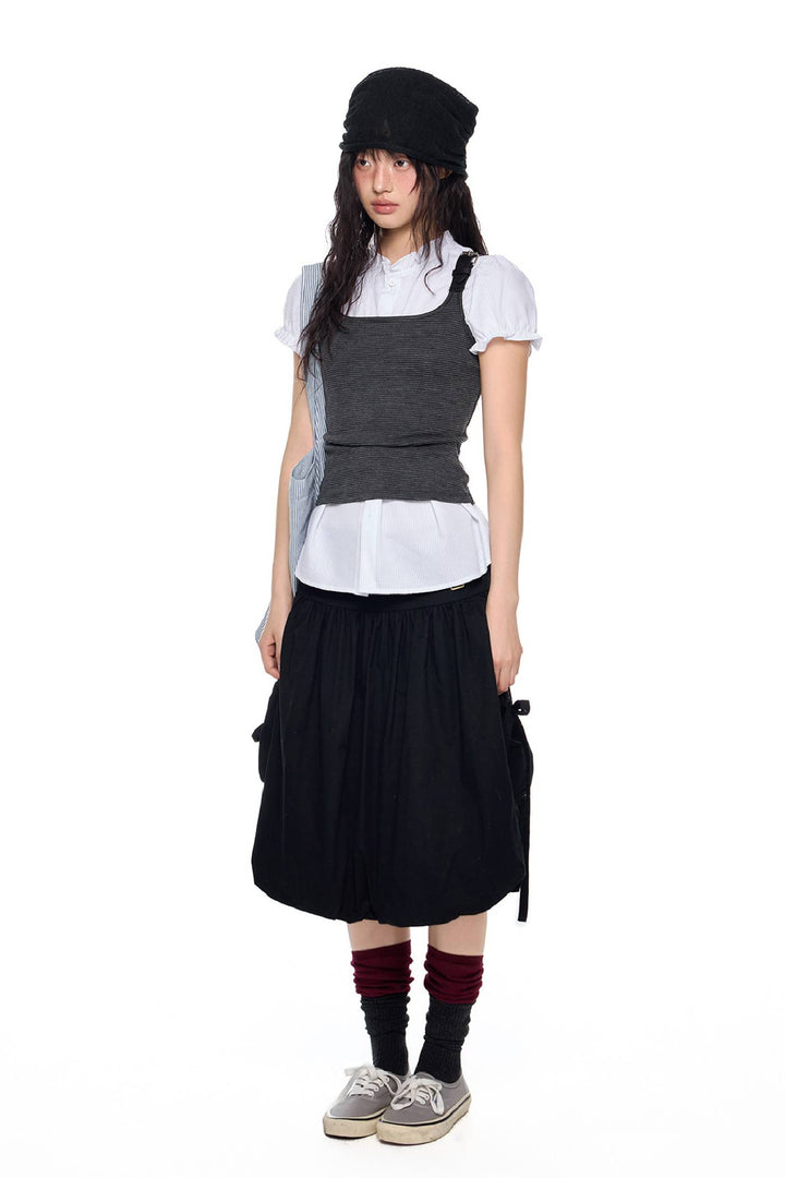 Stud Detail Balloon Skirt