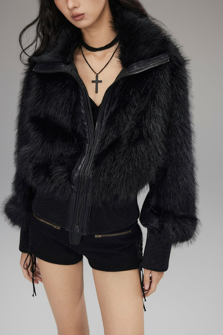 Camila Black Fur Coat