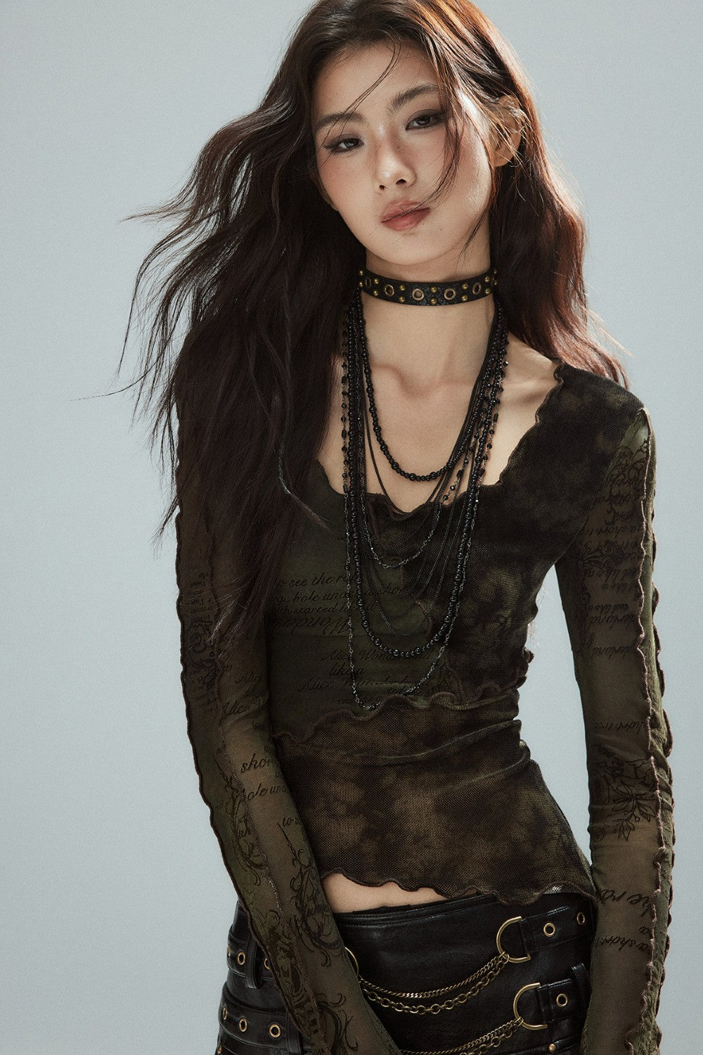 Elin Vintage Mesh Top