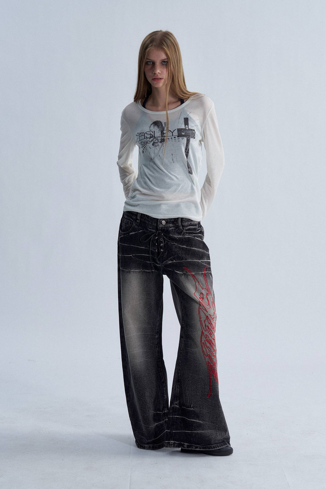 Washed Redline Jeans