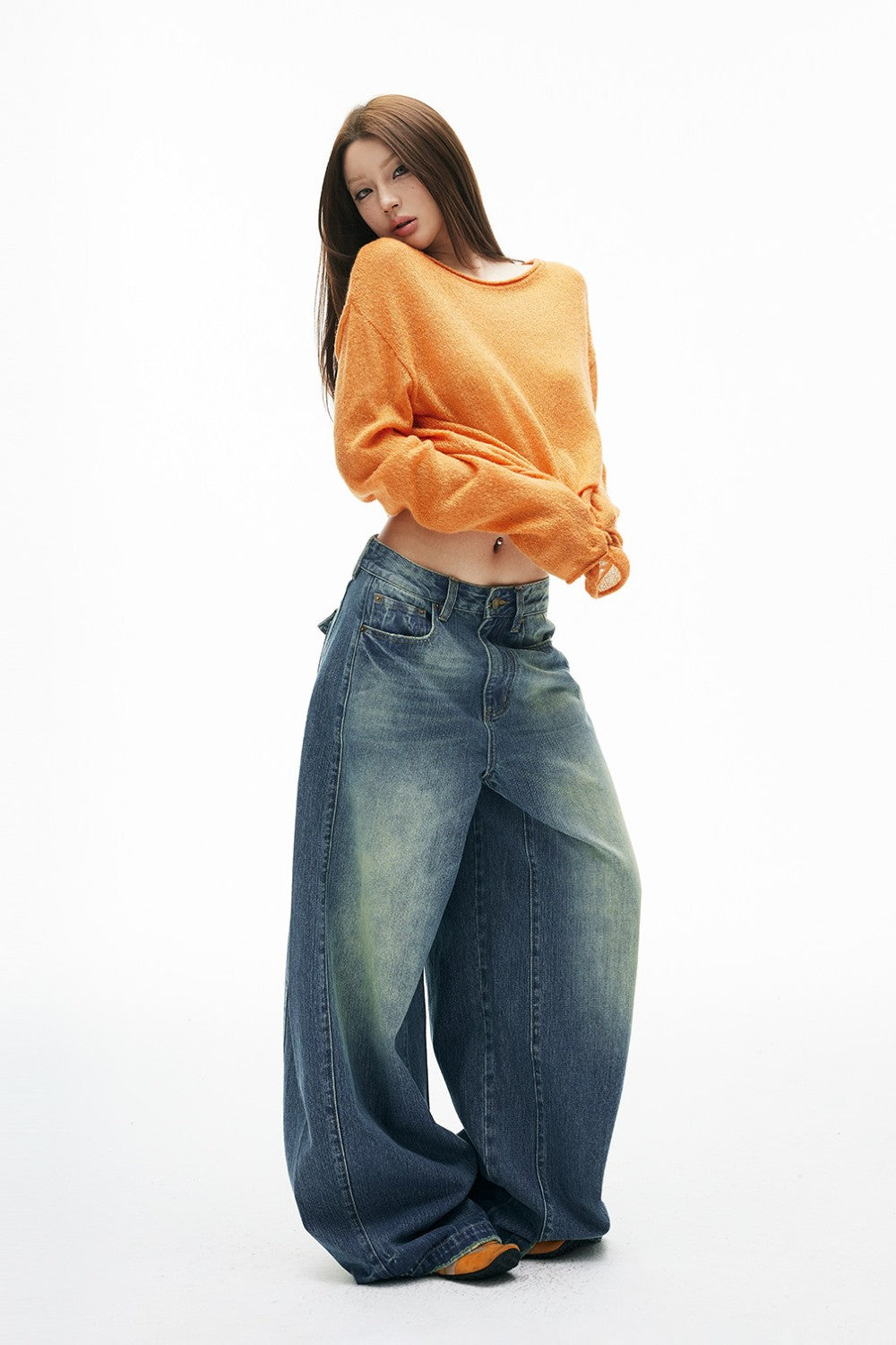 Sadie Washed Wide Jeans