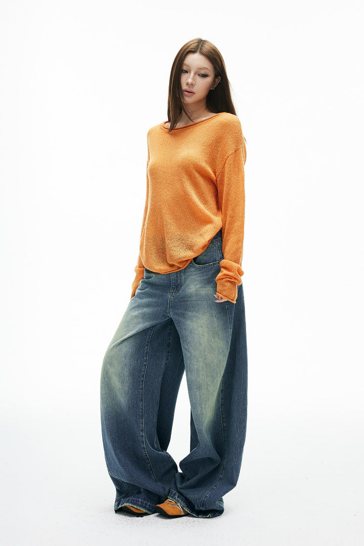 Sadie Washed Wide Jeans