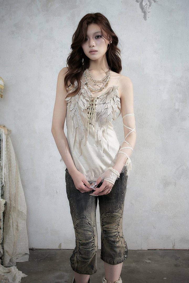 Wing Detail Corset Top