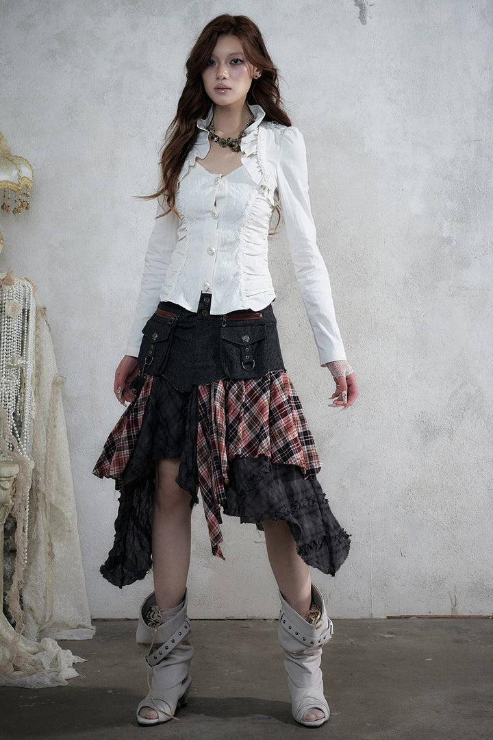 Lace Panel Long Sleeve