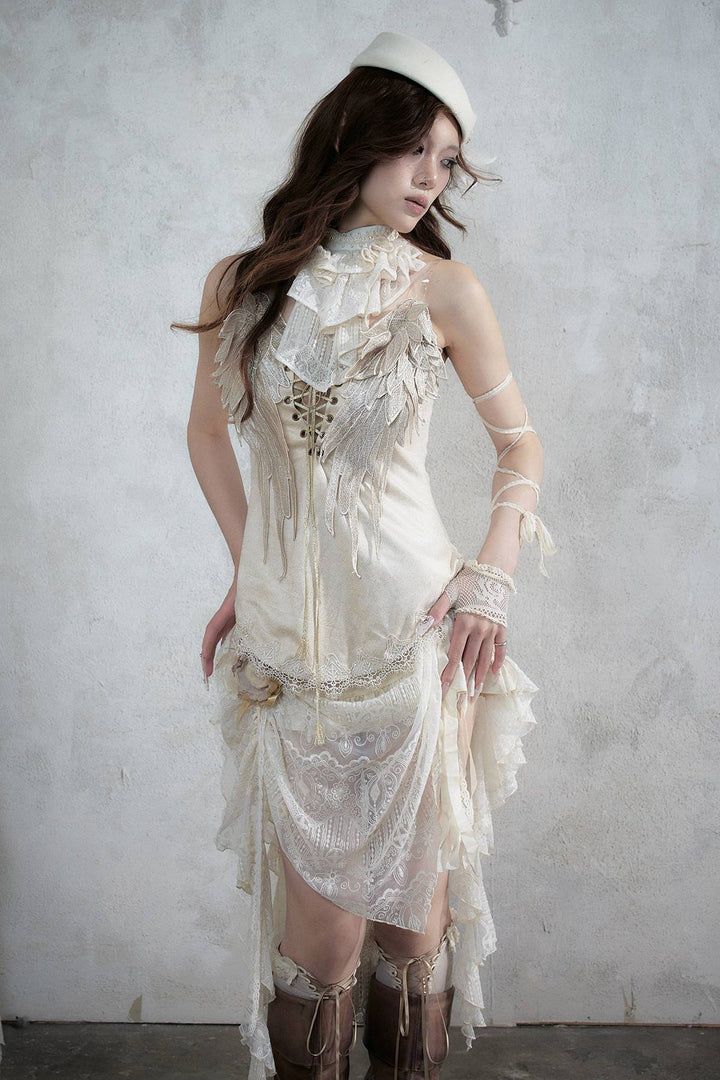 Ivory Lace Overskirt
