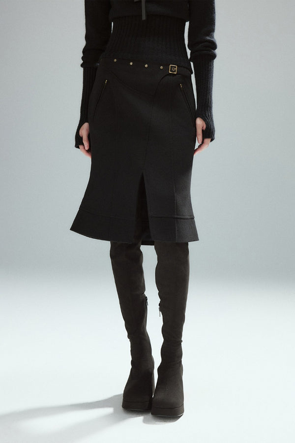 Elix Buckle Accent Skirt