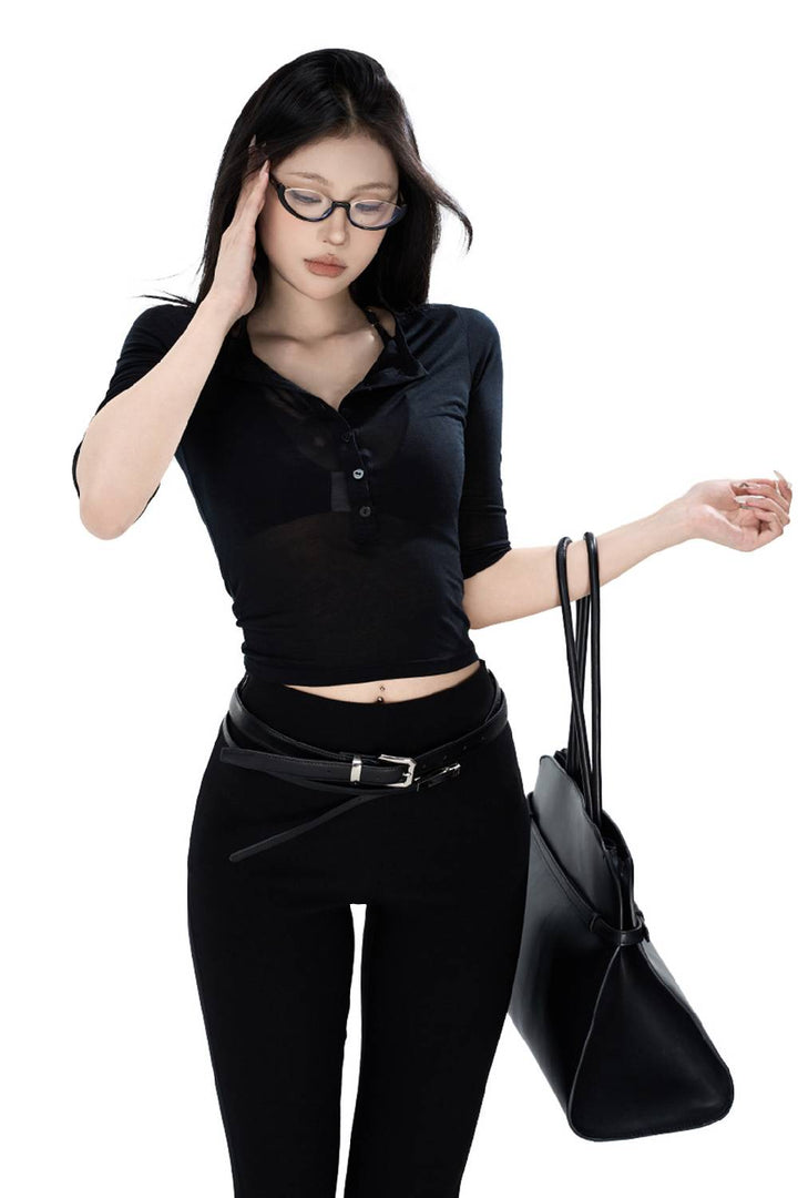 Fitted Henley Top