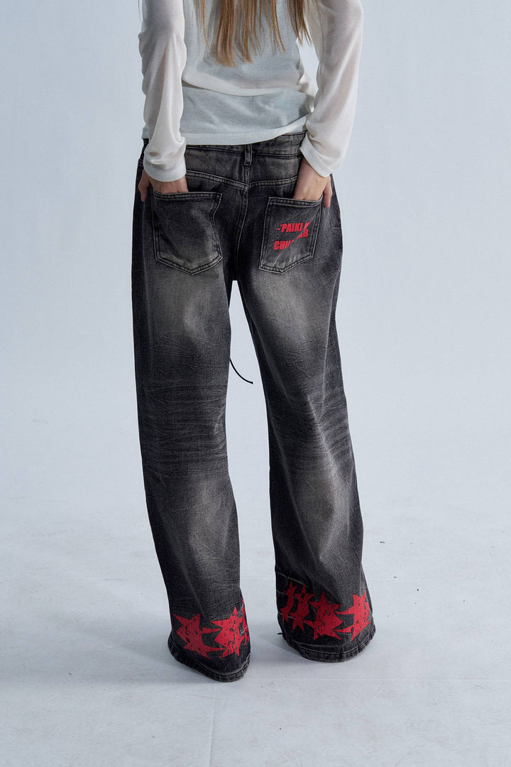 Washed Redline Jeans