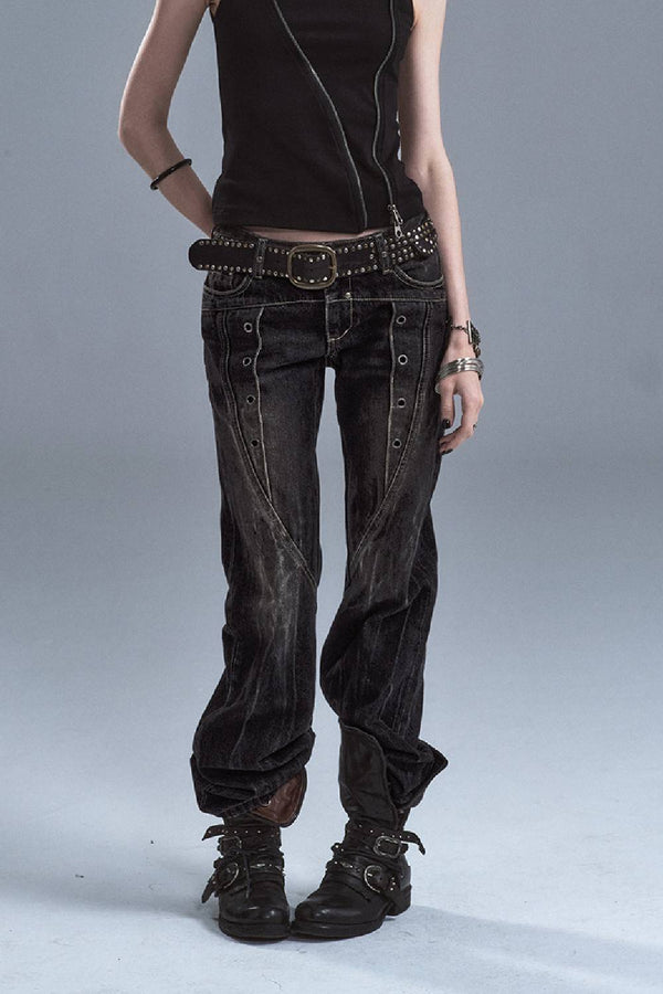 Low Rise Flare Jeans
