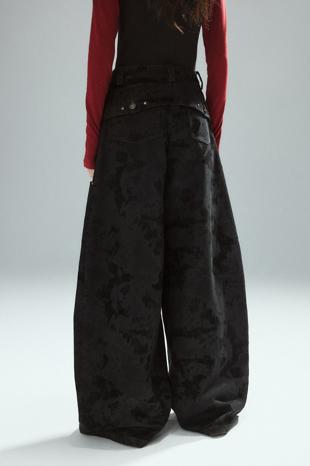 Voss Flocked Wide Jeans