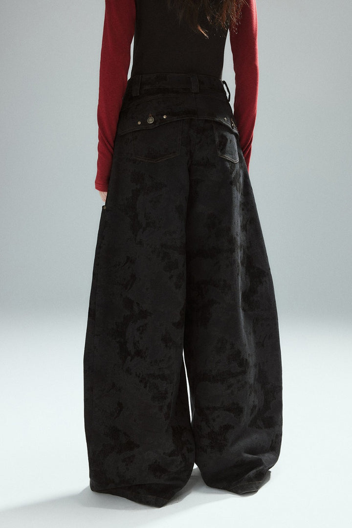 Voss Flocked Wide Jeans