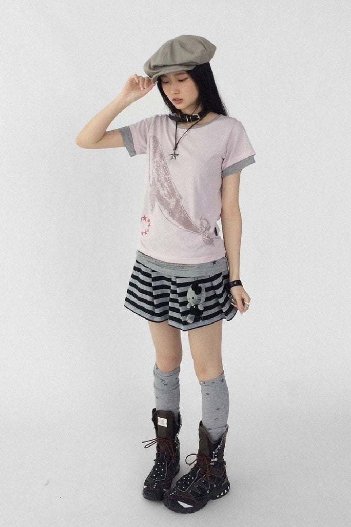 Whale Print Relaxed Tee