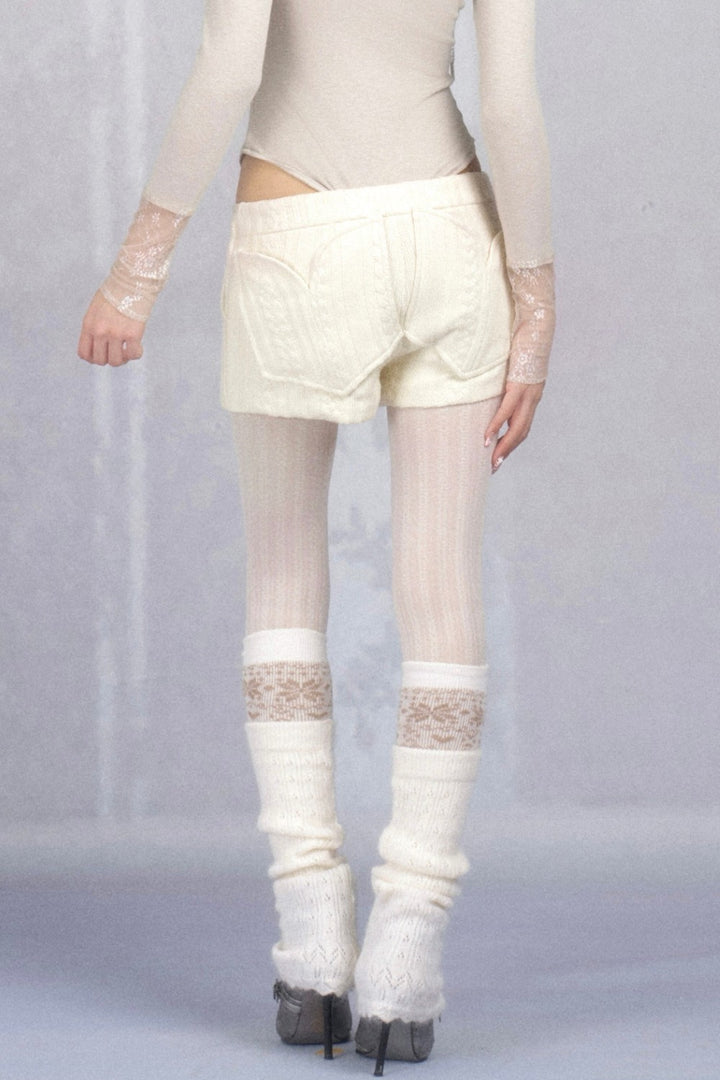 Lola Ivory Knit Shorts