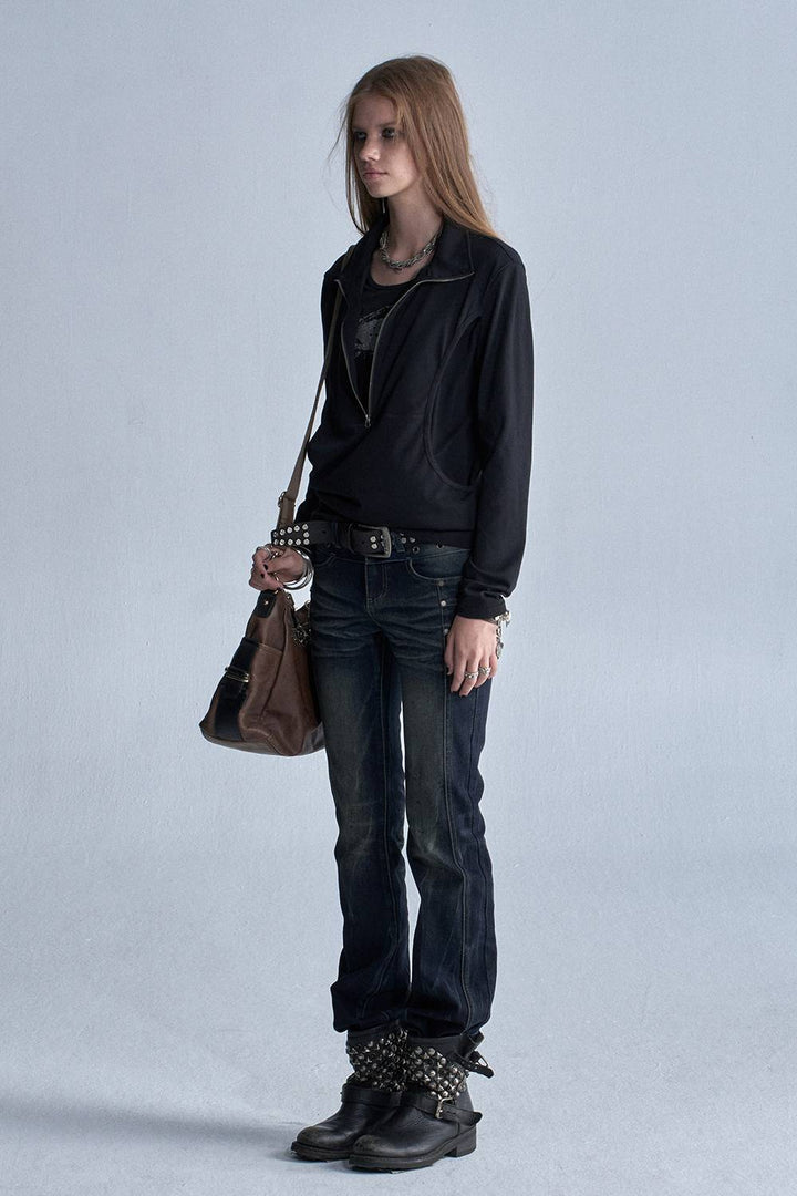 Relaxed Half Zip Top