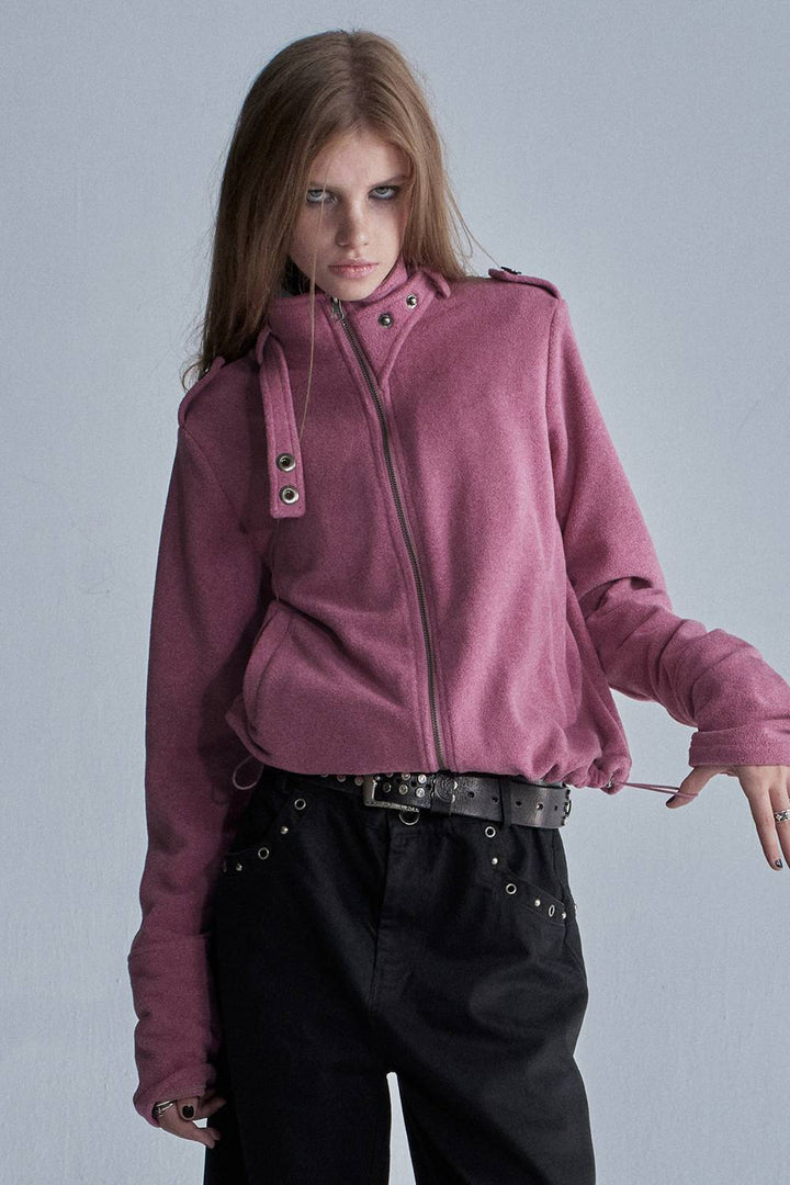 Asymmetric Fleece Jacket