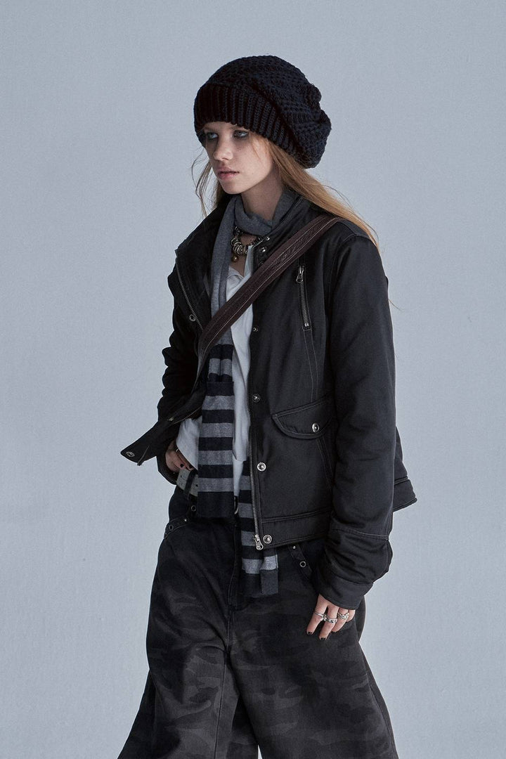Contrast Stitch Utility Jacket