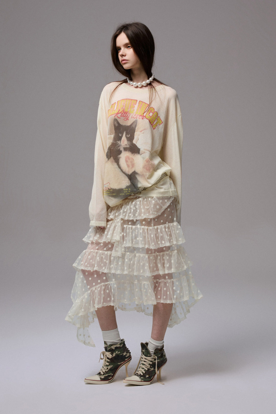 Lola Polka Lace Skirt