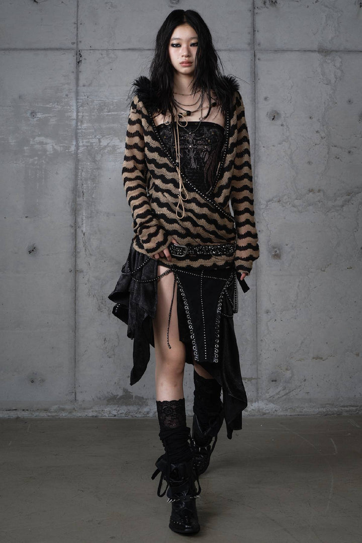 Feather Neck Wrap Tee