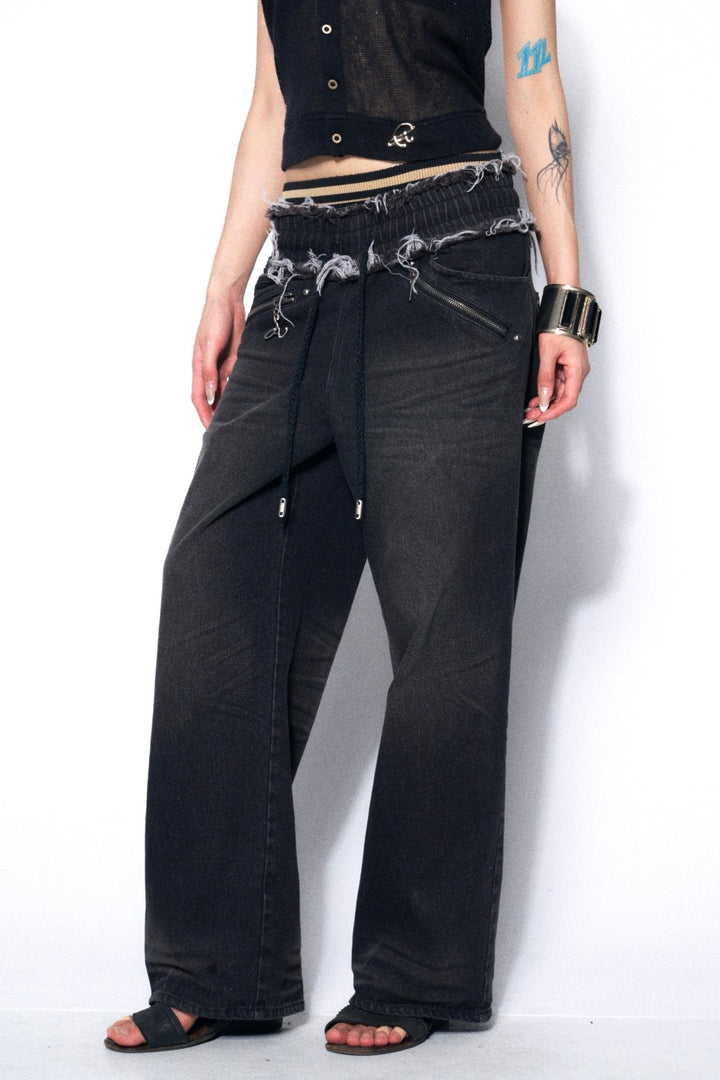 Nika Washed Denim Sweatpants