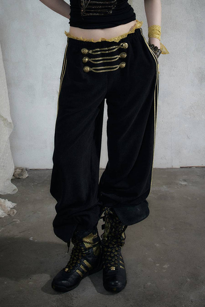 Military Chain Detail Pants