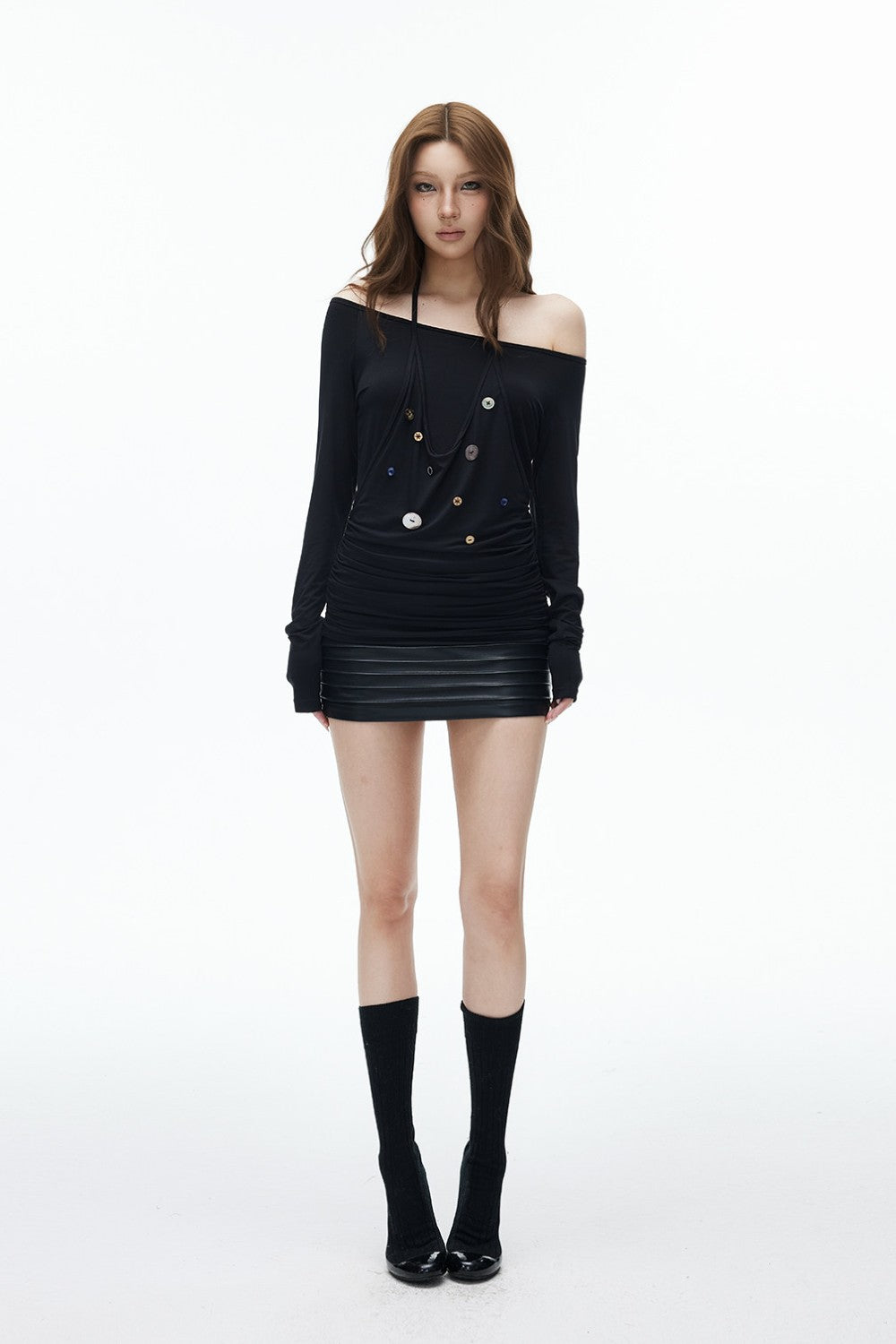Button Halter Strap Shirt
