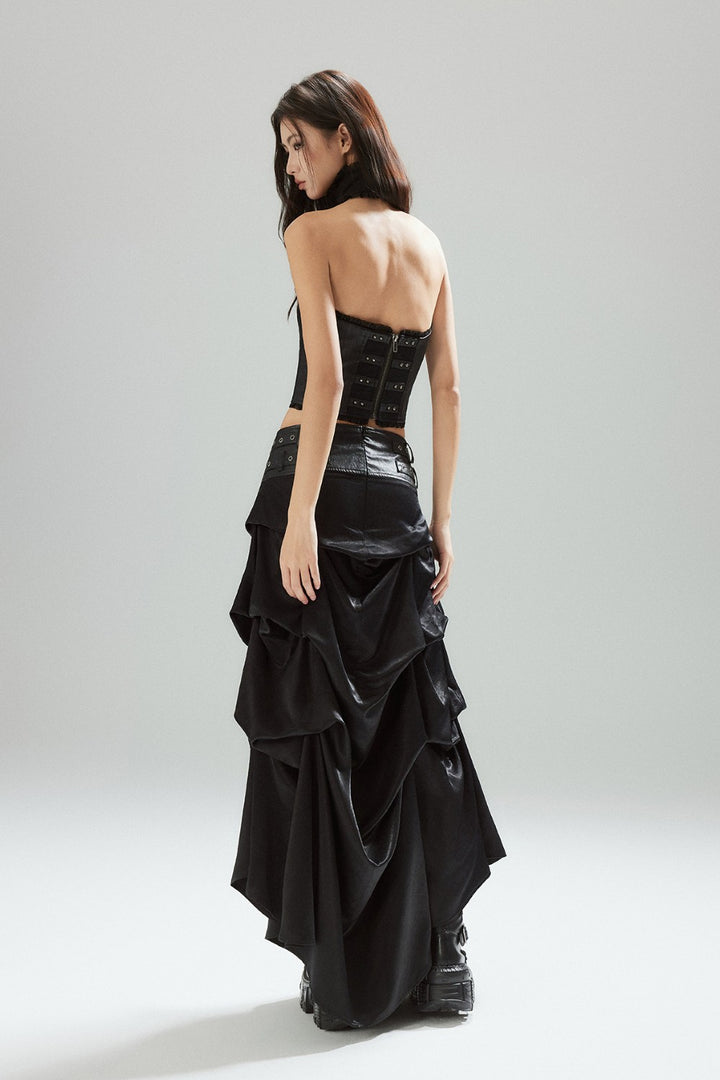 Strapless Lace Trim Corset