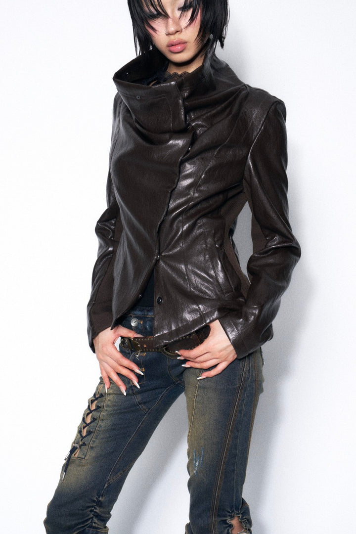 Rumi Wrap Leather Jacket