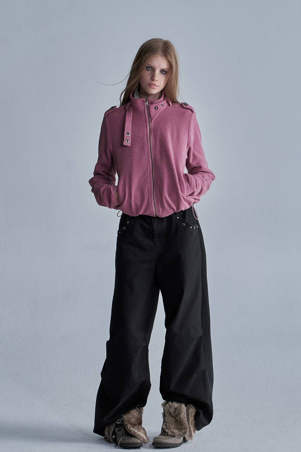 Asymmetric Fleece Jacket