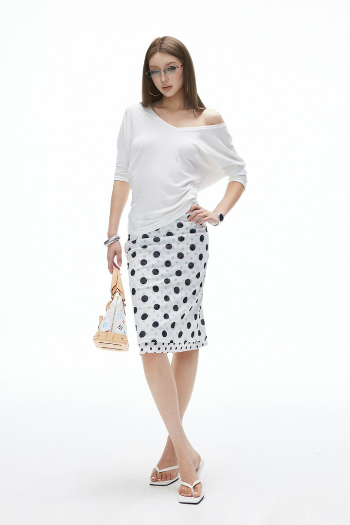 Gianna Polka Mesh Skirt