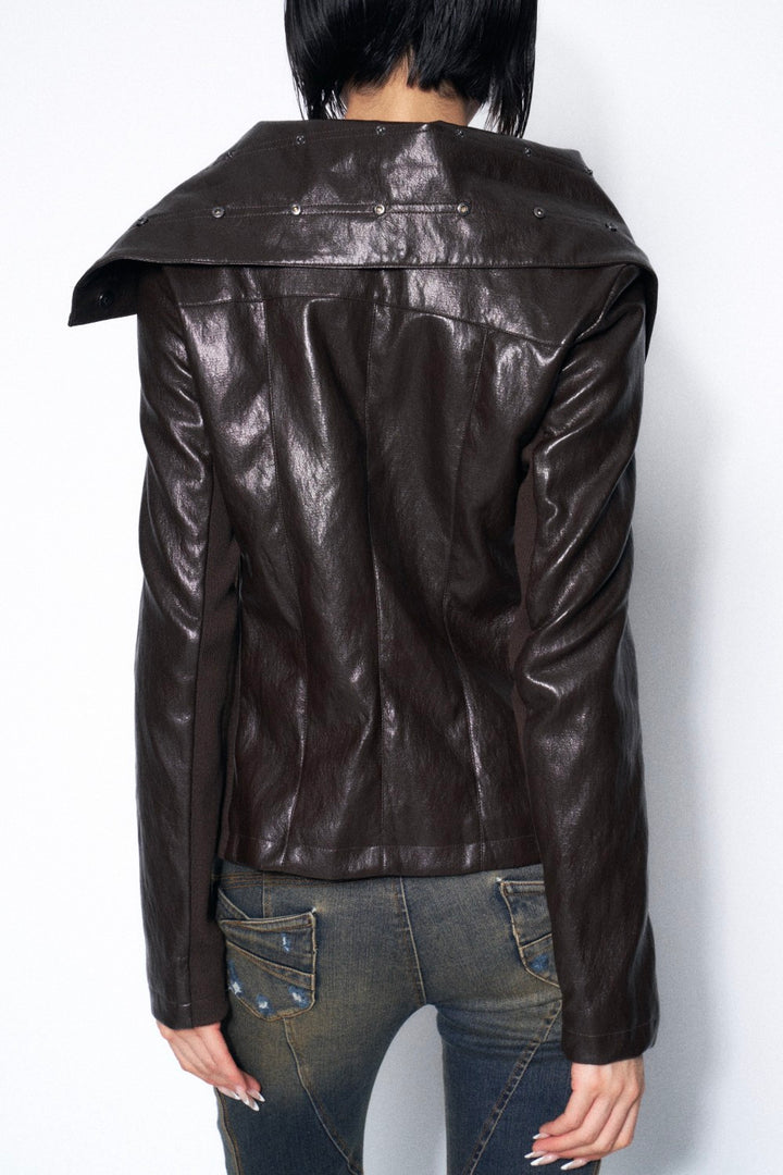 Rumi Wrap Leather Jacket