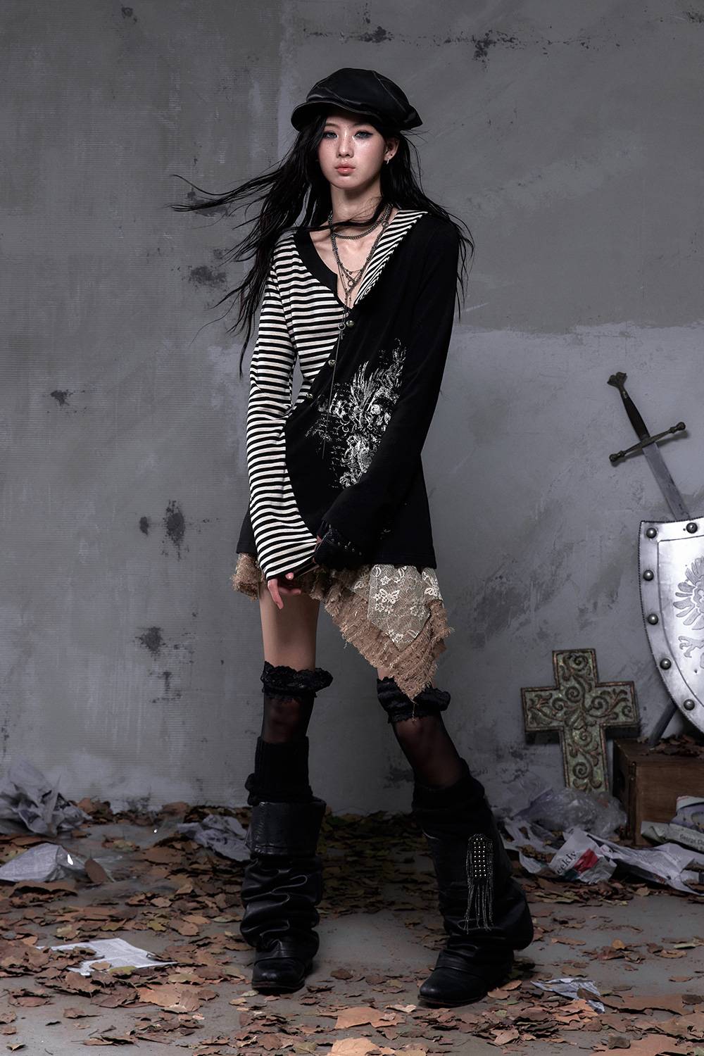 Starstripe Wrap Knit Top