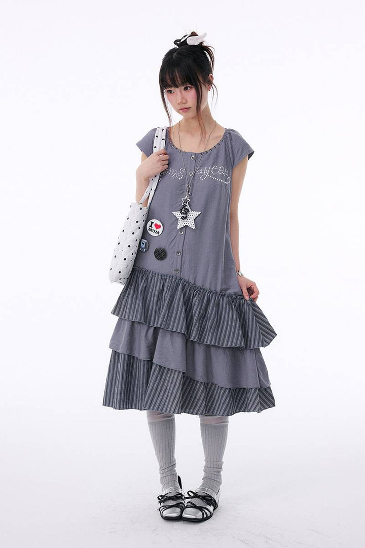 Tiered Ruffle Midi Dress