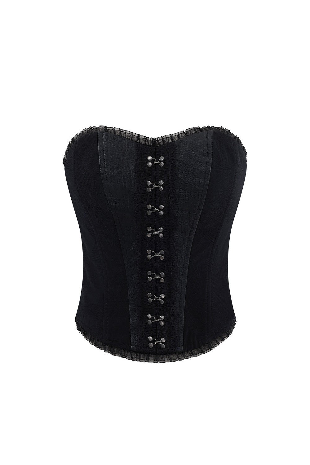 Strapless Lace Trim Corset