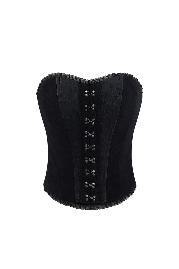 Strapless Lace Trim Corset