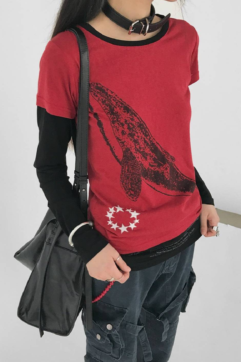 Whale Print Relaxed Tee